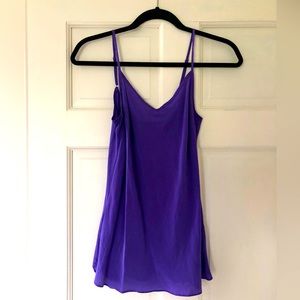 100% silk, like-new tank from J Crew! Rich in purple color. Only worn once.